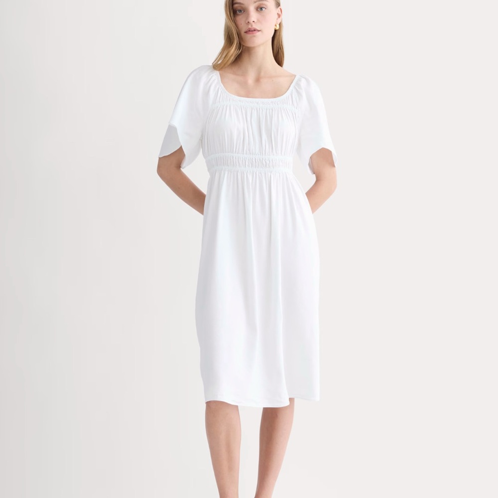 NWT! Brand New Everlane White Midi Dress in Stretch Linen